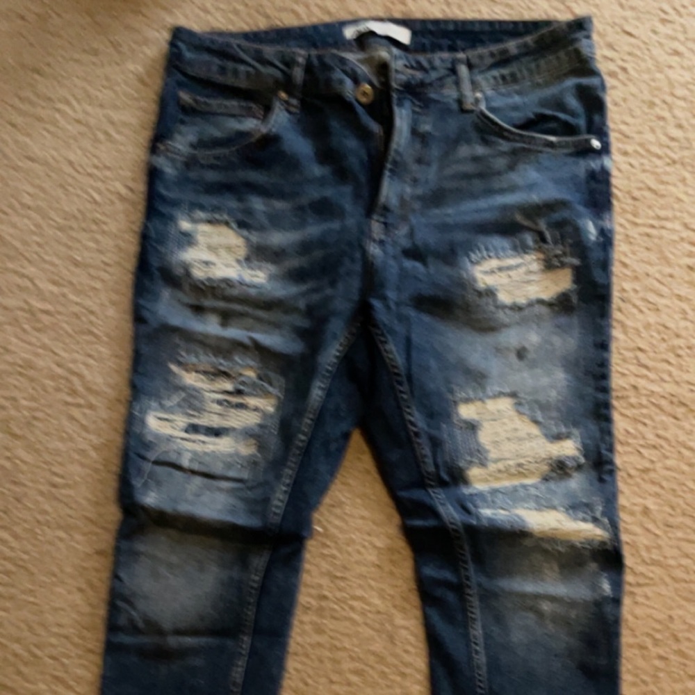 Distressed jeans
